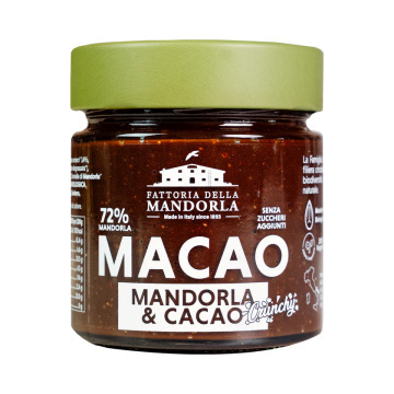 1266-home_default FATTORIA DELLA MANDORLA- CREMA MACAO MANDORLA E CACAO CRUNCHY - immagine 1