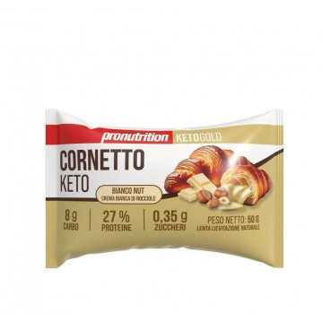 1358-home_default PRO NUTRITION-CORNETTO KETO CREMA DI NOCCIOLE BIANCA - immagine 1
